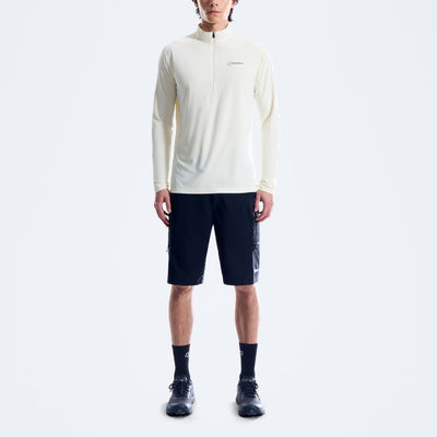 Berghaus Mens 24/7 Tech Base Tee Long Sleeve Half Zip Stratus Light Grey