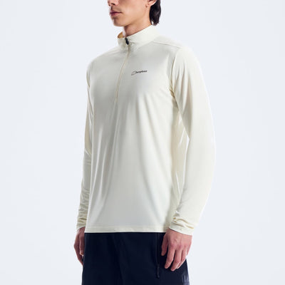 Berghaus Mens 24/7 Tech Base Tee Long Sleeve Half Zip Stratus Light Grey