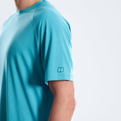 Berghaus Mens Ivyhill Tech Tee Super Stretch Crew Calgary Blue