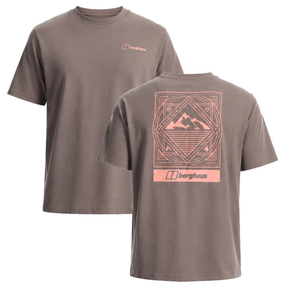 Berghaus Mens Moutain Matrix Graphic T-Shirt Volcanic Ash
