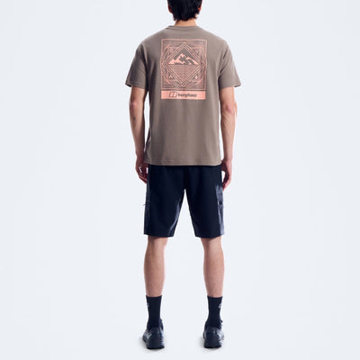 Berghaus Mens Moutain Matrix Graphic T-Shirt Volcanic Ash