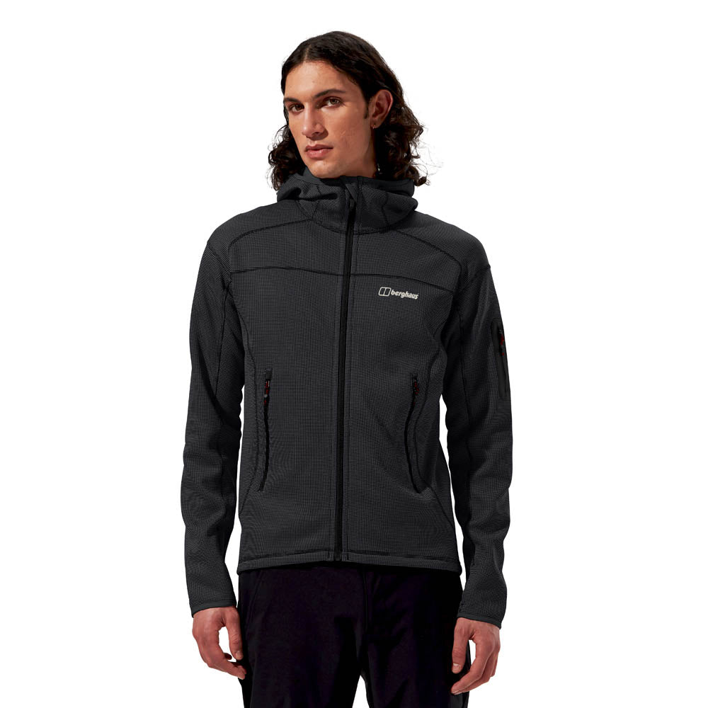 Berghaus Pravitale Mountain 2.0 Hooded Fleece Jacket Dark Grey / Black