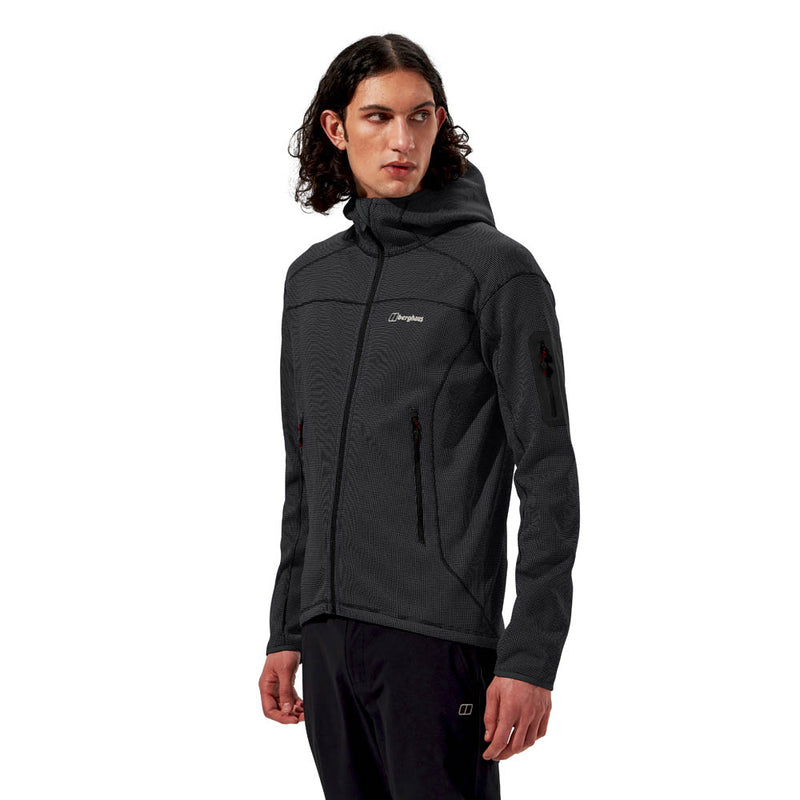 Berghaus Pravitale Mountain 2.0 Hooded Fleece Jacket Dark Grey / Black