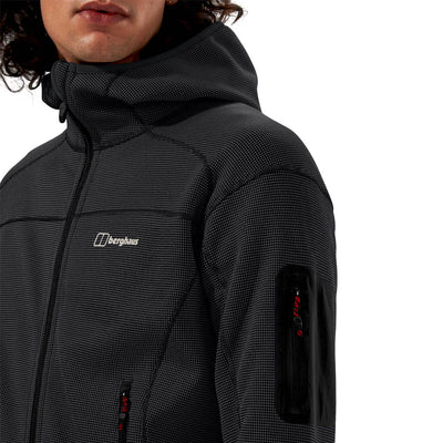Berghaus Pravitale Mountain 2.0 Hooded Fleece Jacket Dark Grey / Black