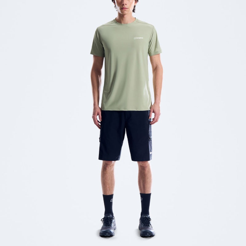 Berghaus Mens 24/7 Tech Tee Super Stretch Crew Wisdom Light Green