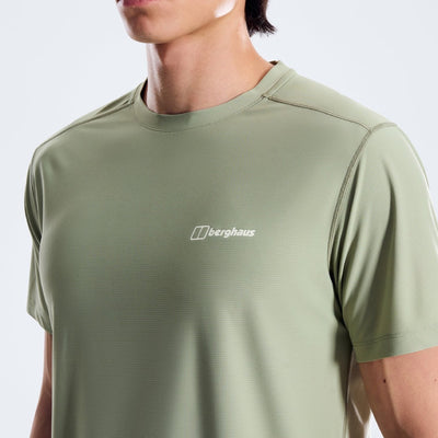 Berghaus Mens 24/7 Tech Tee Super Stretch Crew Wisdom Light Green