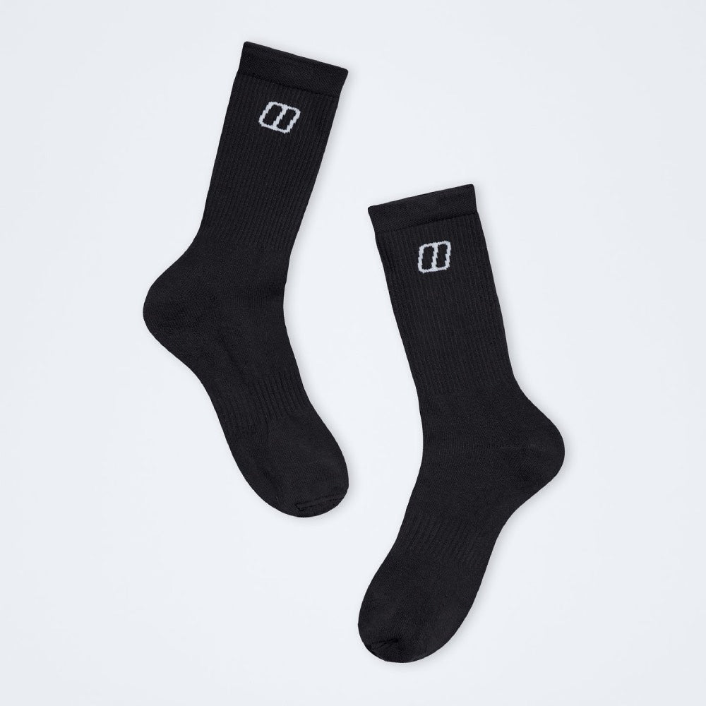 Berghaus Unisex Adult 3PK Sport Crew Socks Black