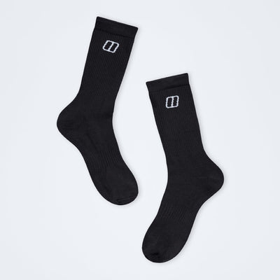 Berghaus Unisex Adult 3PK Sport Crew Socks Black