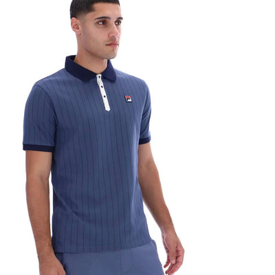 Fila Vintage BB1 Classic Vintage Striped Polo Shirt Vintage Indigo