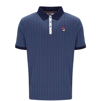 Fila Vintage BB1 Classic Vintage Striped Polo Shirt Vintage Indigo