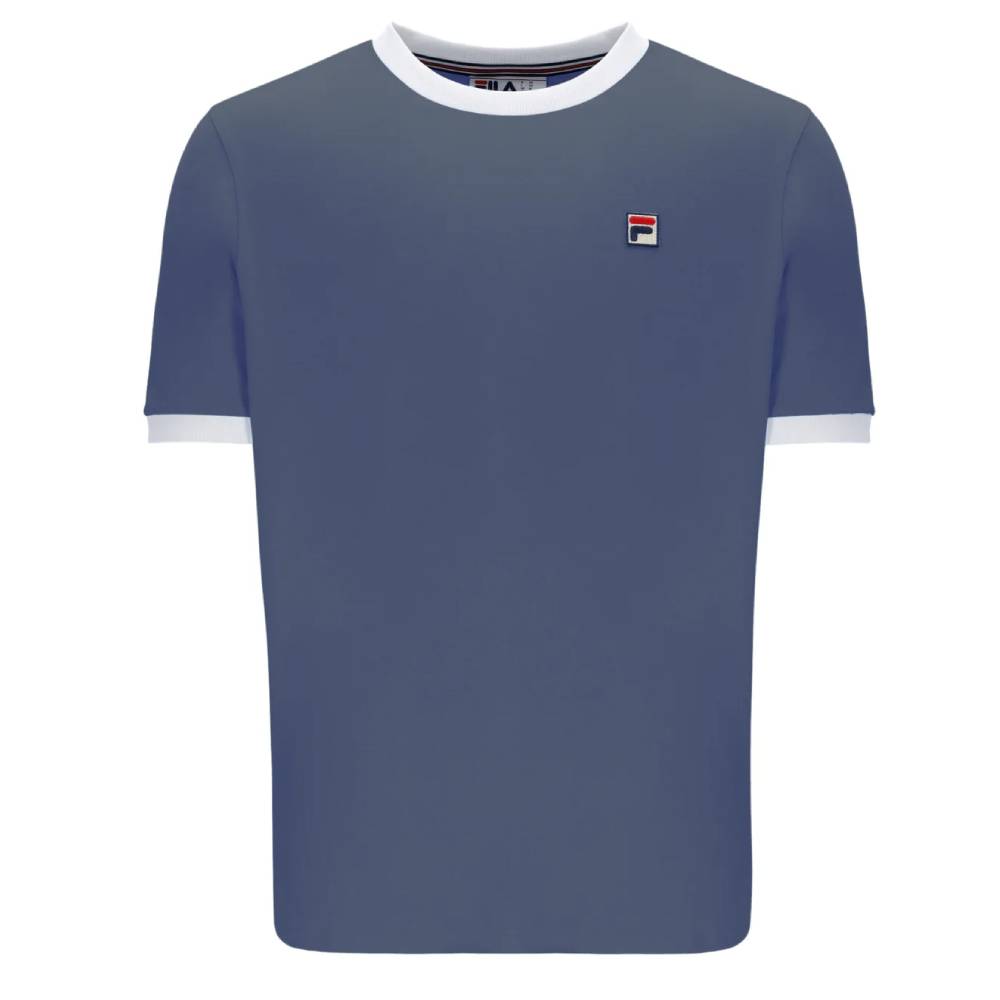 Fila Vintage Marconi Essential Ringer T-Shirt Vintage Indigo