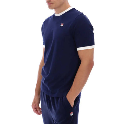 Fila Vintage Marconi Essential Ringer T-Shirt Fila Navy