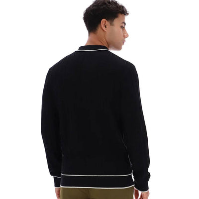 Fila Vintage Sully Long Sleeve Polo Shirt Black