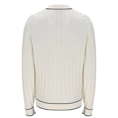 Fila Vintage Sully Long Sleeve Polo Shirt Tofu