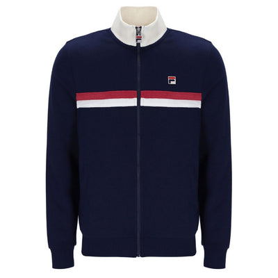 Fila Vintage Enrico Track Top With Terry Stripes Fila Navy