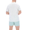 Fila Vintage Lee Pin Striped T-Shirt White / Surf Spray / Moss Stone