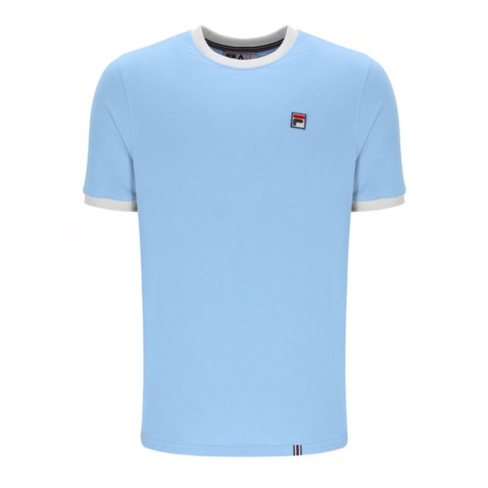 Fila Vintage Marconi Essential Ringer T-Shirt Frozen Fjord / White