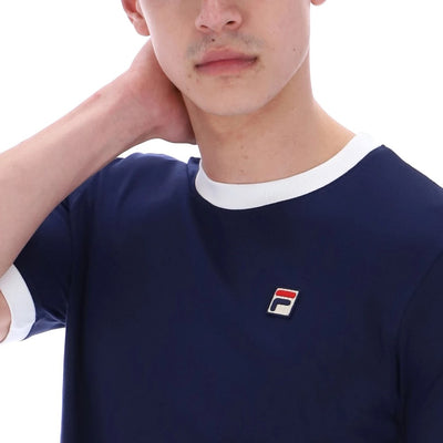 Fila Vintage Marconi Essential Ringer T-Shirt Fila Navy / White