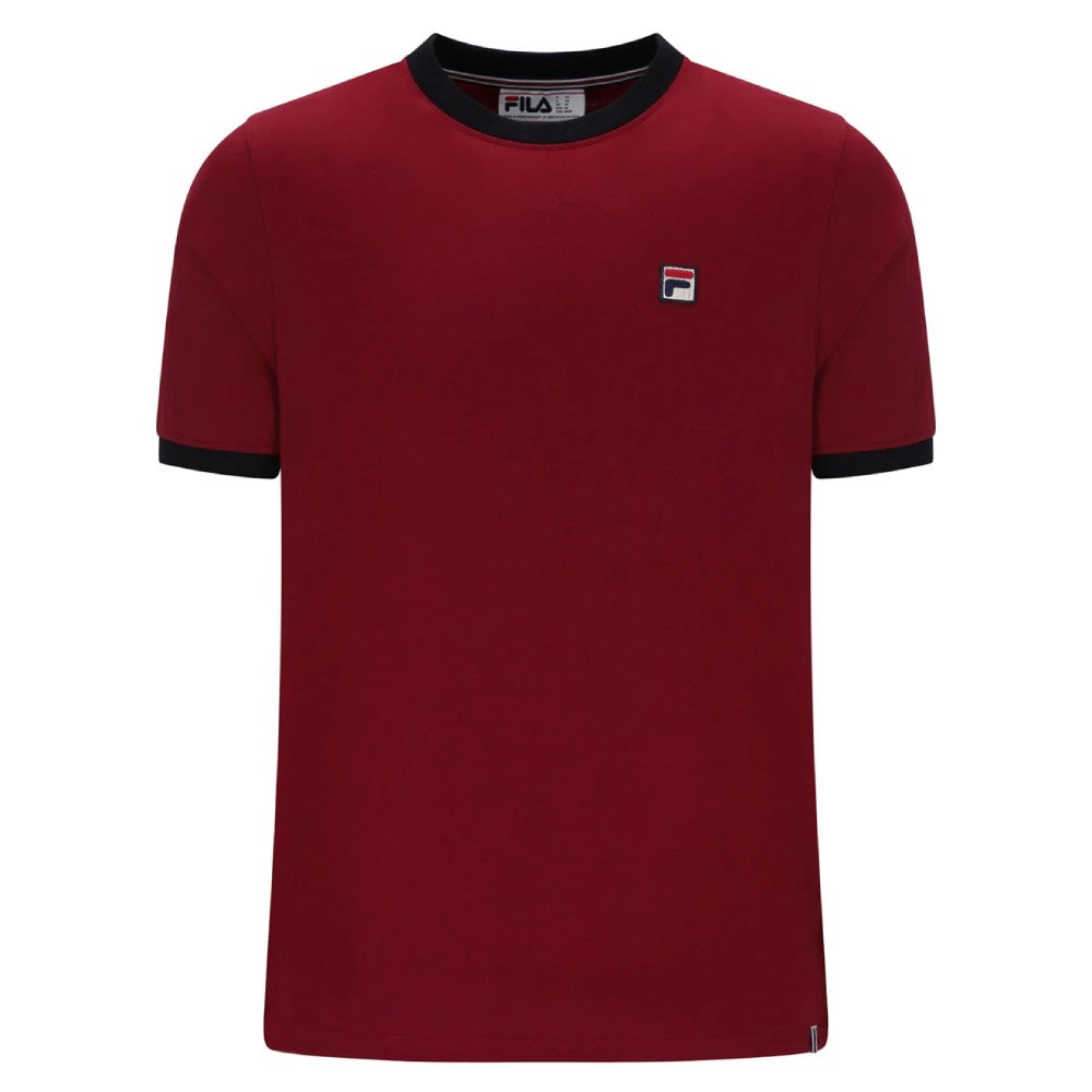 Fila Vintage Marconi Essential Ringer T-Shirt Sun Dried Tomato / Black