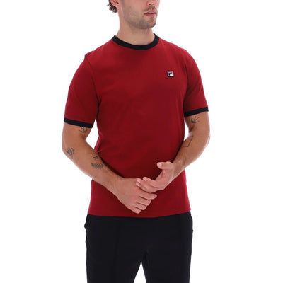 Fila Vintage Marconi Essential Ringer T-Shirt Sun Dried Tomato / Black