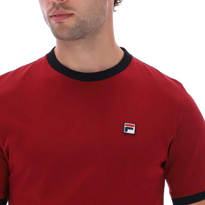 Fila Vintage Marconi Essential Ringer T-Shirt Sun Dried Tomato / Black