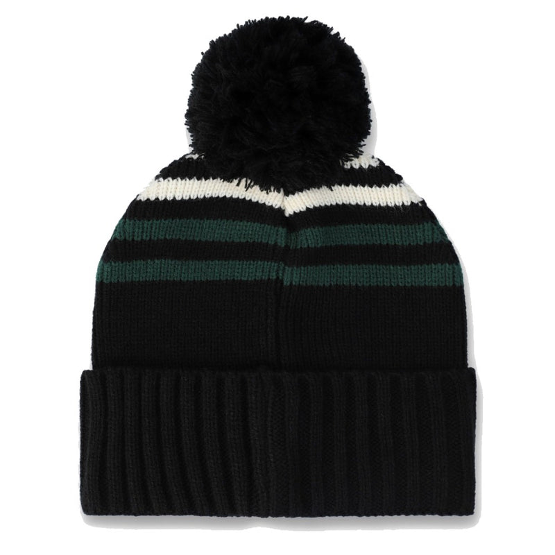 Fila Vintage Markee Chunky Knit Bobble Beanie Black / Pine Needle