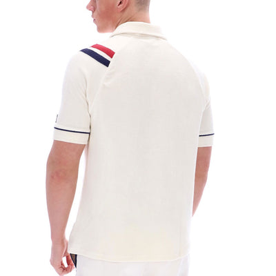 Fila Vintage Massimo Terry Polo Shirt Gardenia / Garnet / Fila Navy