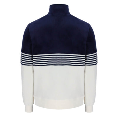 Fila Vintage Merrick Stripe Velour Track Top Jacket Fila Navy / Gardenia