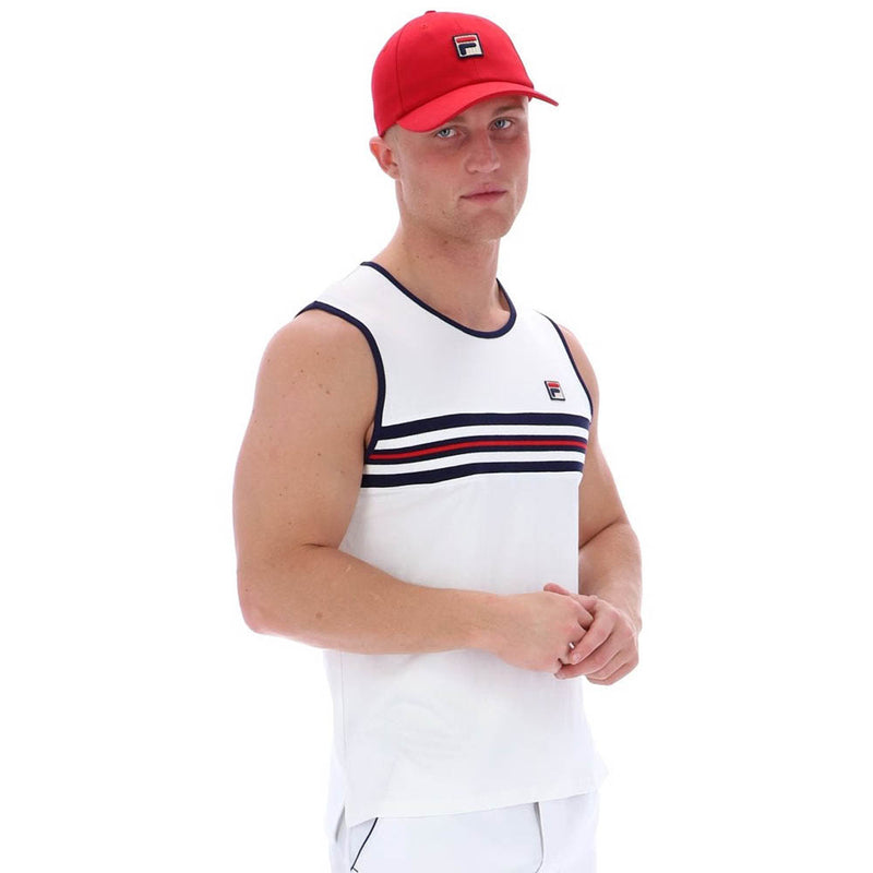 Fila Vintage Rico Vest Top White / Navy / Red