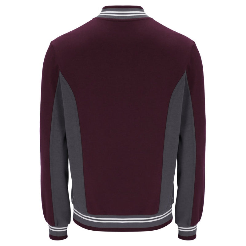 Fila Vintage Settanta Baseball Track Top Fudge / Gunmetal / White