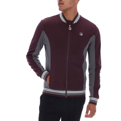 Fila Vintage Settanta Baseball Track Top Fudge / Gunmetal / White