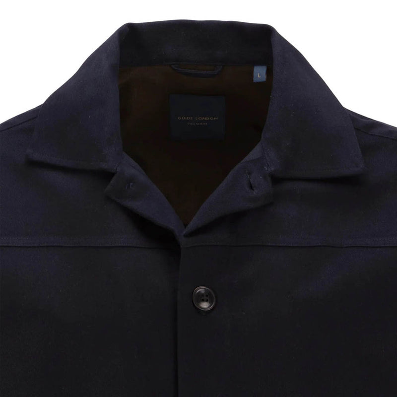 Guide London Premium Over shirt Jacket Navy Blue CS1054