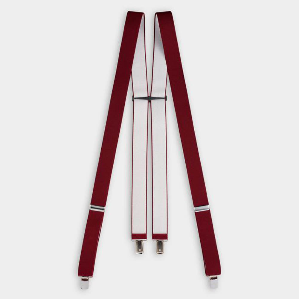 Ibex Clip On Plain Braces Burgundy
