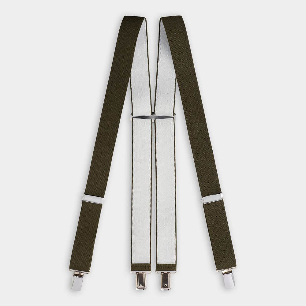 Ibex Clip On Plain Braces Khaki Green