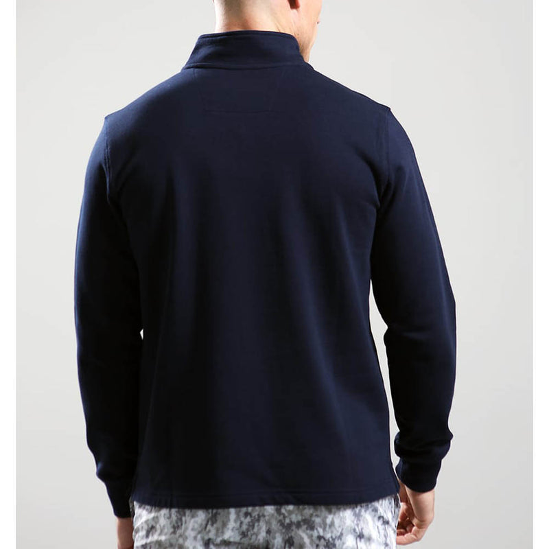 Marshall Artist Coastal Erosion Zip Neck Sweat Navy