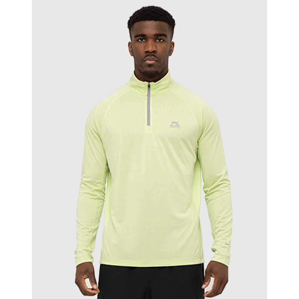 Marshall Artist Quest Quater Zip Neck Top Lime Smart Ass Menswear