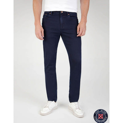 Mish Mash Flex Active Blue Black Denim Jeans 1984 Tapered Fit
