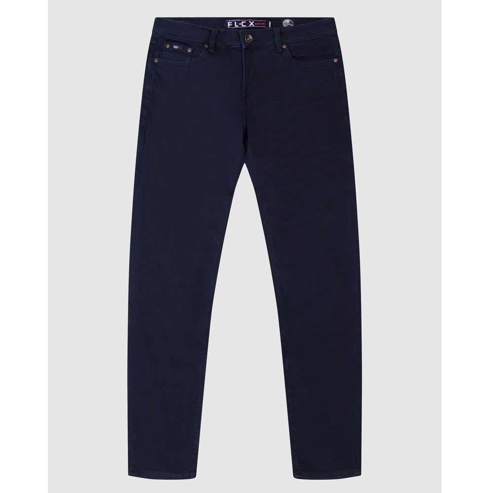 Mish Mash Flex Active Blue Black Denim Jeans 1984 Tapered Fit