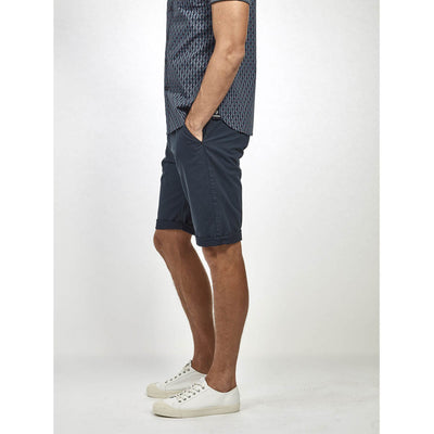 Mish Mash Weymouth Mid Stretch Chino Shorts Navy Blue 34 Waist