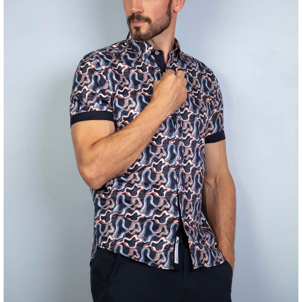 Mish Mash Jeans Marine Short Sleeve Shirt Navy