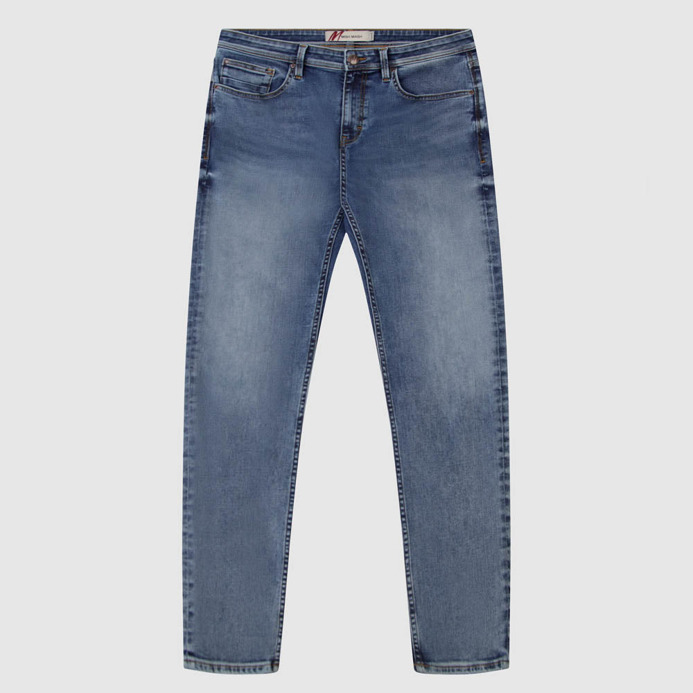 Mish Mash 1984 Tapered Fit Mist Light Denim Stretch Jeans