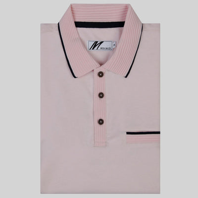 Mish Mash Tonto Short Sleeve Polo Shirt Pale Pink
