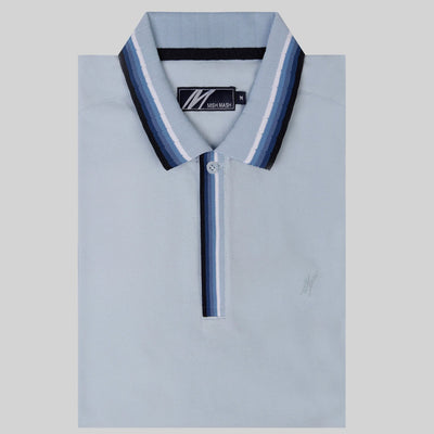 Mish Mash Canwood Short Sleeve Polo Shirt Sky Blue