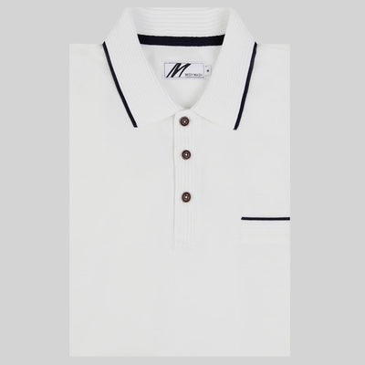Mish Mash Tonto Short Sleeve Polo Shirt Gardenia