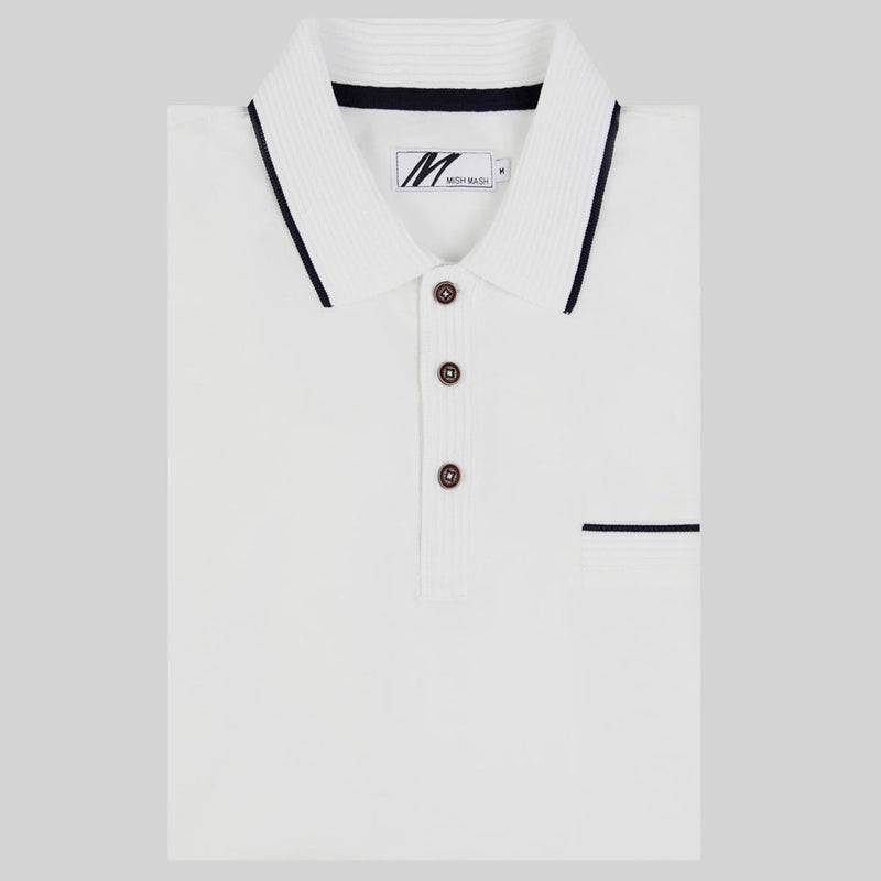 Mish Mash Tonto Short Sleeve Polo Shirt Gardenia