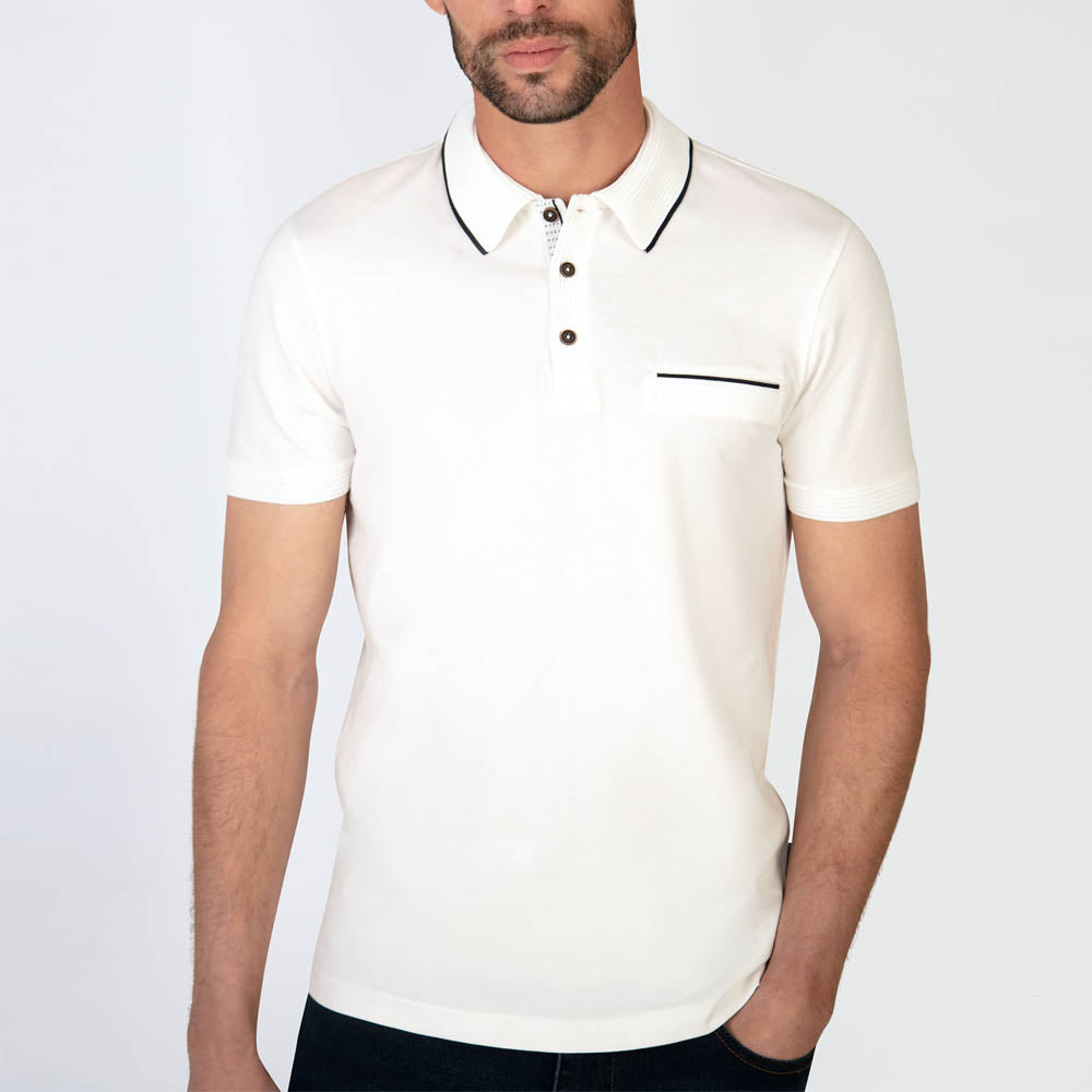 Mish Mash Tonto Short Sleeve Polo Shirt Gardenia