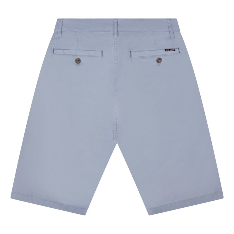 Mish Mash Weymouth Mid Stretch Chino Shorts Sky Blue Size 38 Waist