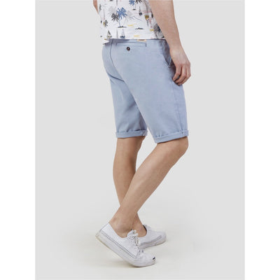 Mish Mash Weymouth Mid Stretch Chino Shorts Sky Blue Size 38 Waist