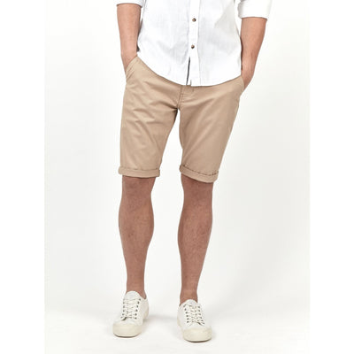 Mish Mash Weymouth Mid Stretch Chino Shorts Stone 38W