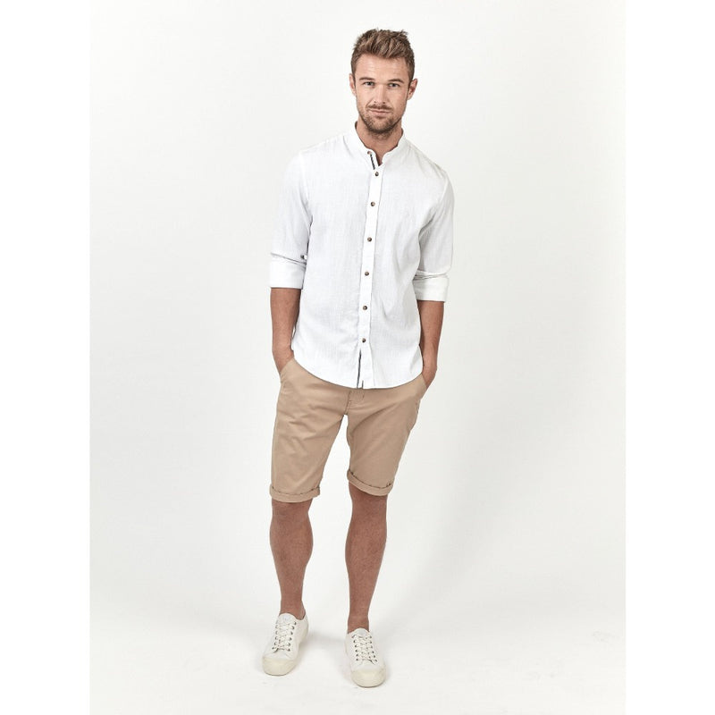 Mish Mash Weymouth Mid Stretch Chino Shorts Stone 38W